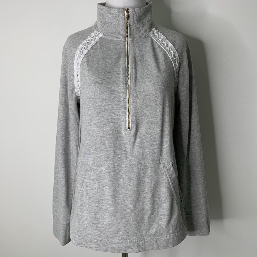 Lilly Pulitzer 28669 Women’s Full Zip Gray Jacket Size Small